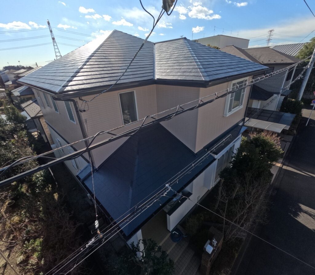 埼玉県鶴ヶ島市　M様邸　外壁塗装・セラグラスエックス　屋根塗装・KFスーパーフロンルーフ