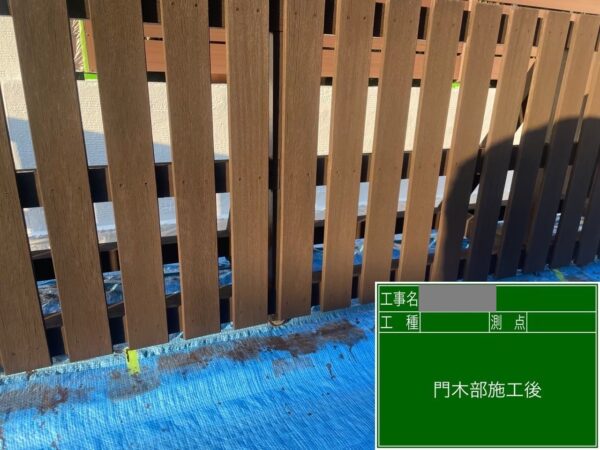埼玉県狭山市　T様邸　外壁塗装工事　木部の門　ケレンの重要性とは