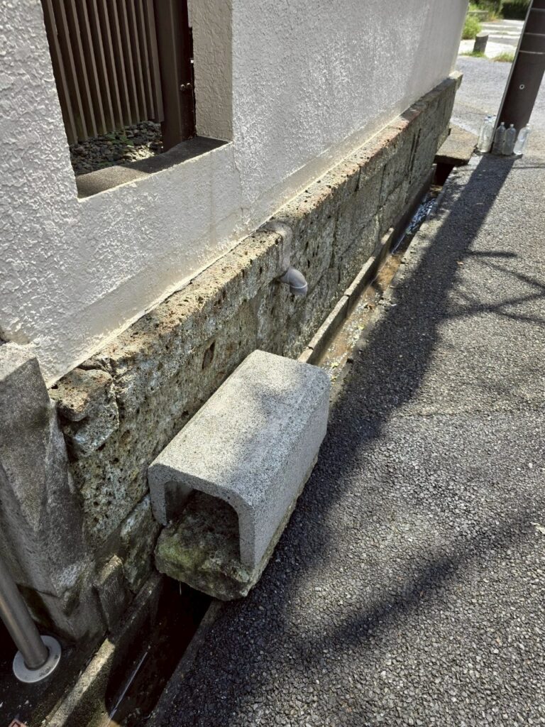 埼玉県川越市　H様邸　外構補修工事　ブロック塀　モルタル補修