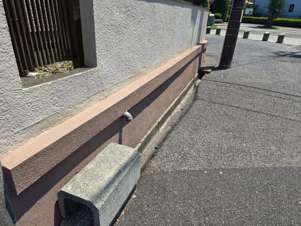 埼玉県川越市　H様邸　外構補修工事　ブロック塀　モルタル補修
