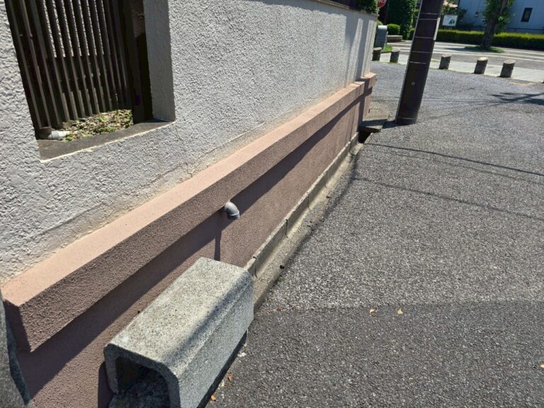 埼玉県川越市 H様邸 外構補修工事 ブロック塀 モルタル補修