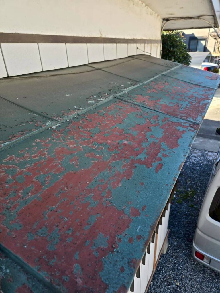 埼玉県狭山市 O様邸 トタン屋根塗装工事・KFケミカル セミフロンスーパールーフⅡ