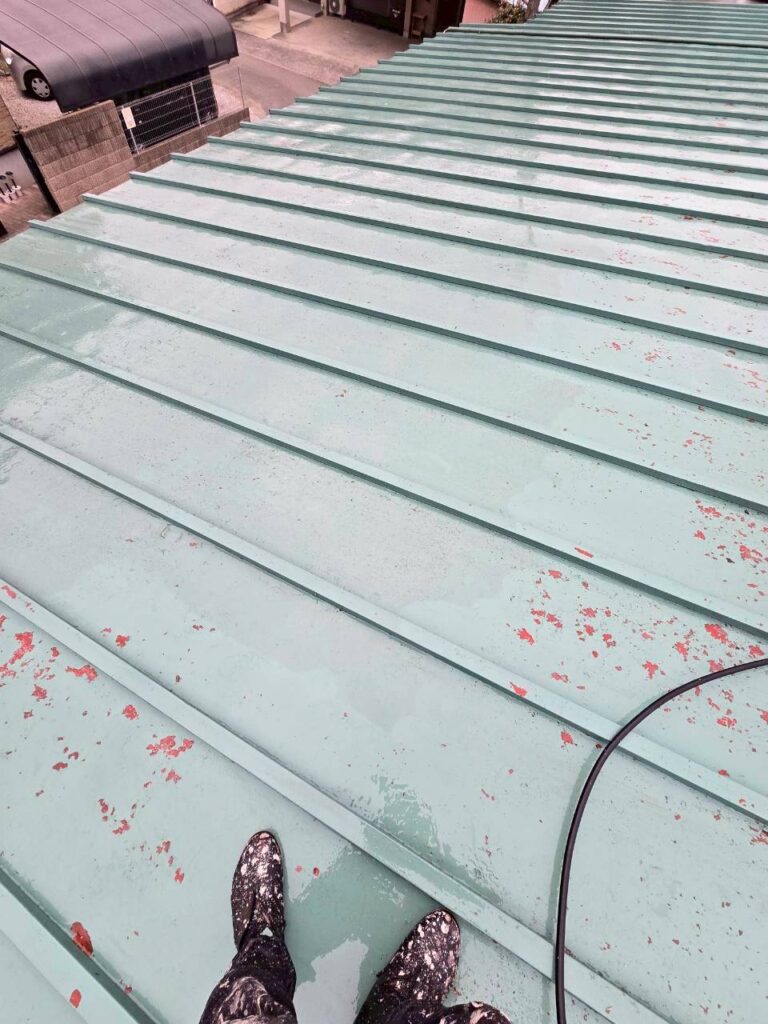 埼玉県狭山市 O様邸 トタン屋根塗装工事・KFケミカル セミフロンスーパールーフⅡ