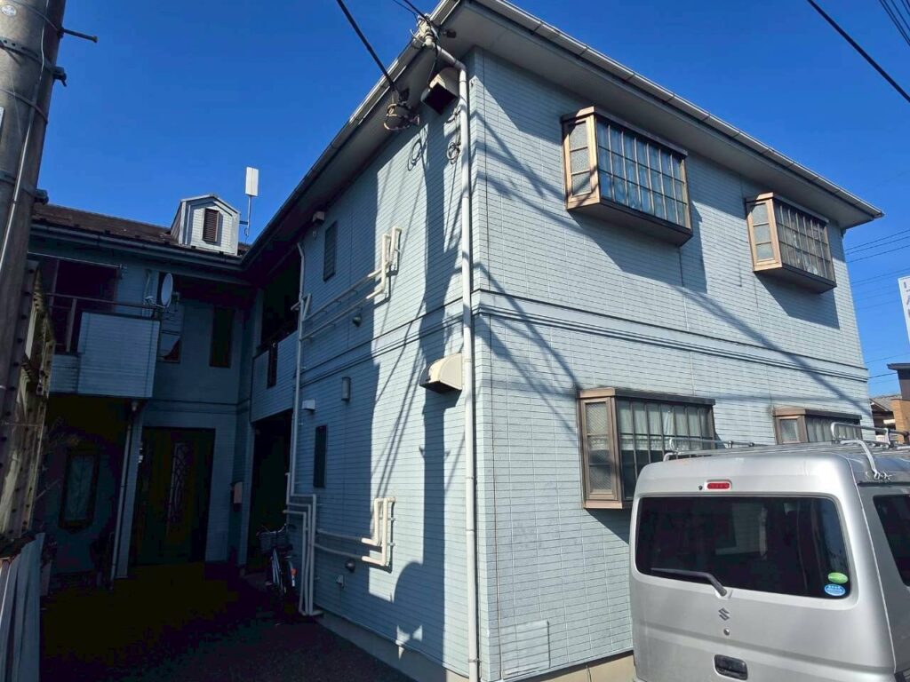 埼玉県狭山市　アパート　外壁塗装・KFケミカル シェアルドSi　屋根塗装・エスケー化研 プレミアムルーフSi