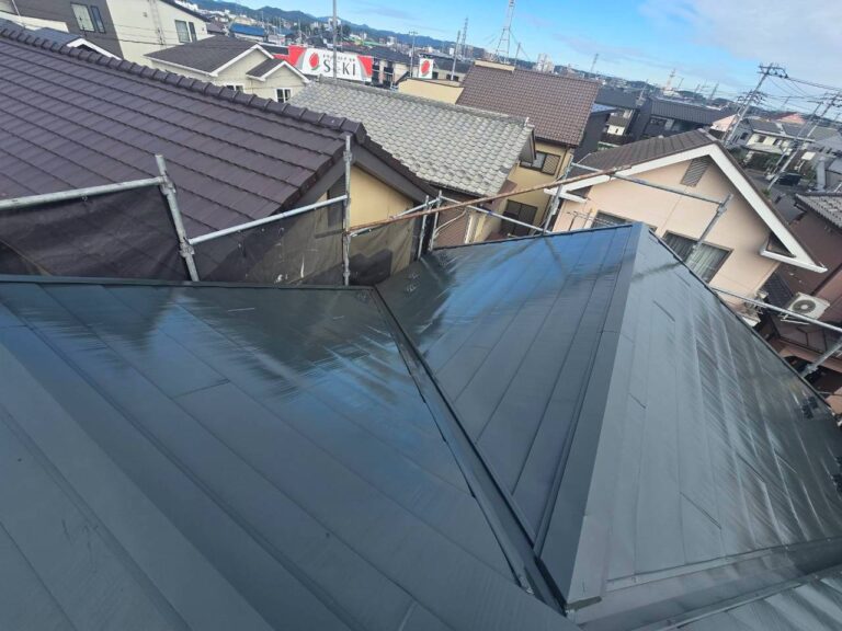 埼玉県飯能市　Y様邸　屋根塗装工事・エスケープレミアムルーフSi　雹被害で保険適用